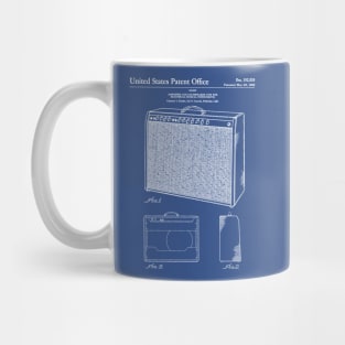 Guitar Amp Patent - Guitarist Band Musician Art - Blueprint Mug